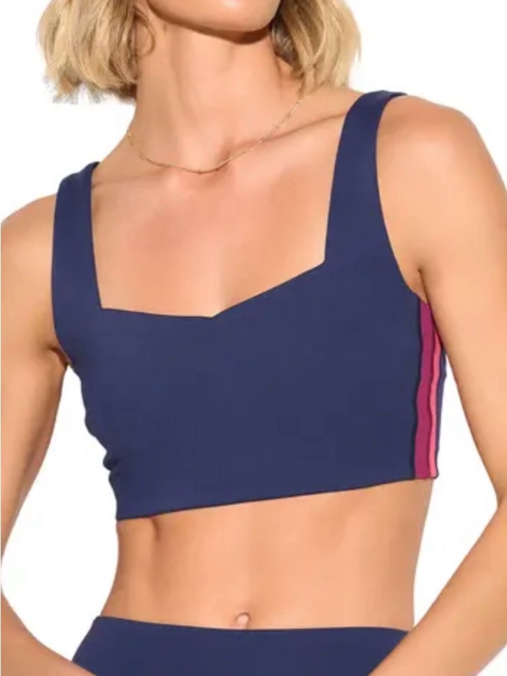 NWOT Spiritual Gangster Navy Ezra Longling Sports Bra